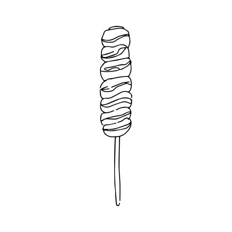 Ilustración de dulces dibujados a mano