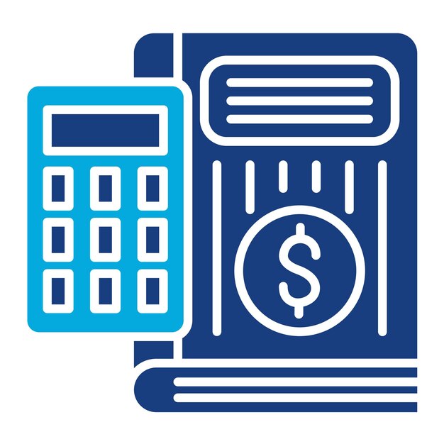 Ilustración Duotone de la contabilidad financiera