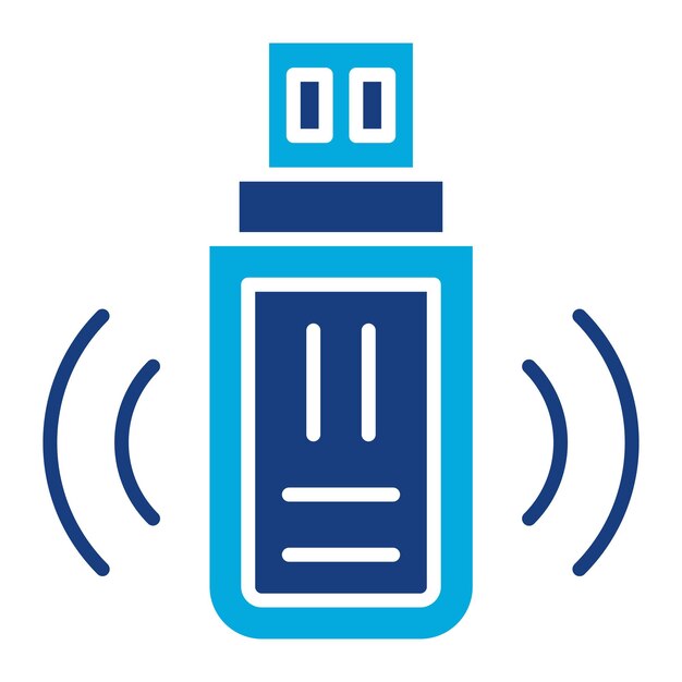 Ilustración de Duotone de Wifi USB