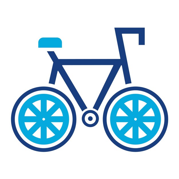 Ilustración duotónica de la bicicleta