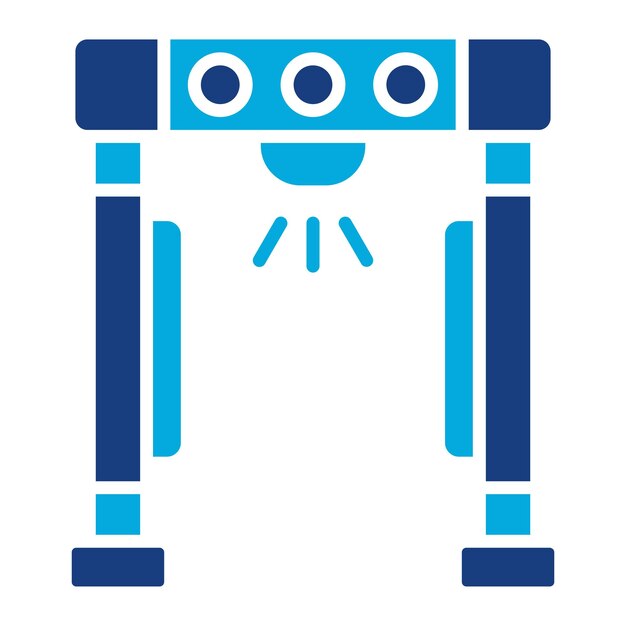 Ilustración duotónica del detector de metales