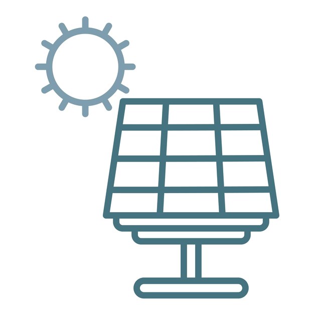 Ilustración duotónica de la energía solar