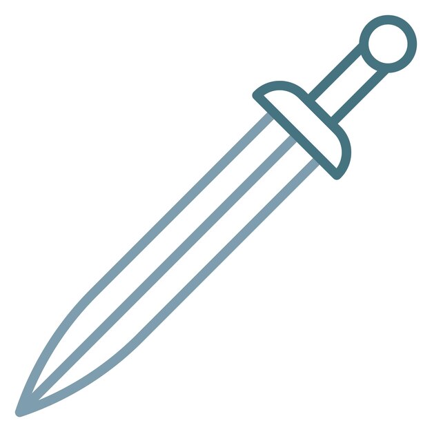 Ilustración duotónica de la espada vikinga