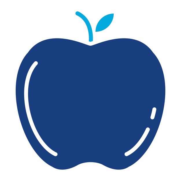 Ilustración en duotono de manzana
