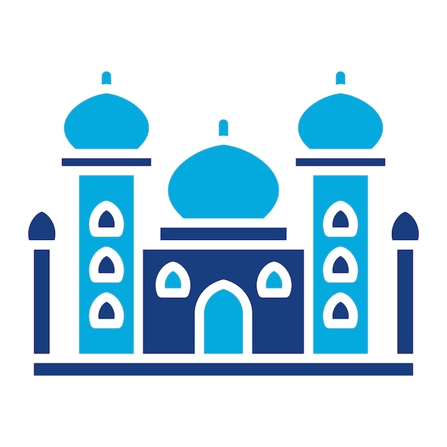 Ilustración en duotono del Taj Mahal