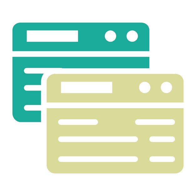 Ilustración duplicada del icono vectorial del navegador del conjunto de iconos SEO y SEM