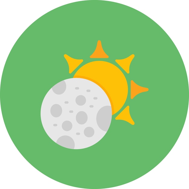 Ilustración de un eclipse plano