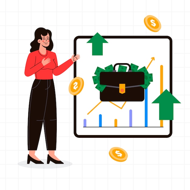 Ilustración de la economía del mundo plano