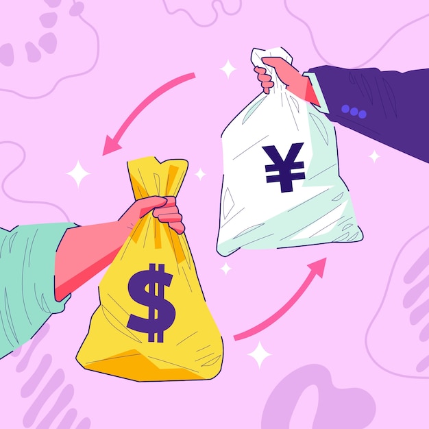 Ilustración económica dibujada a mano