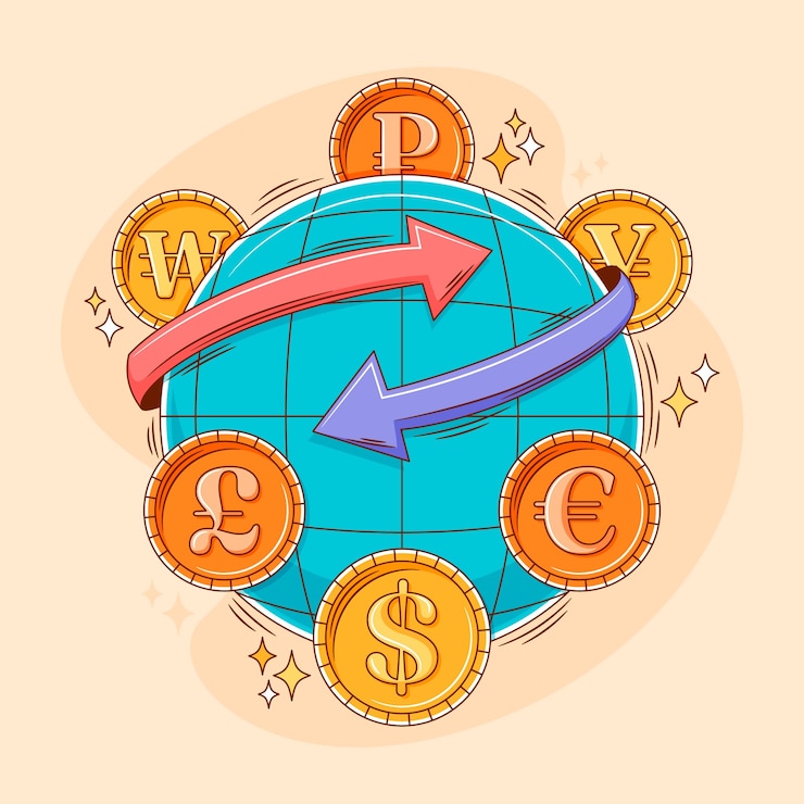 Vector ilustración económica dibujada a mano