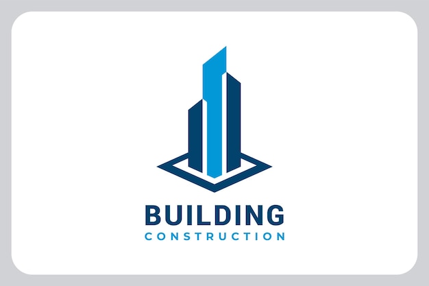 Ilustración Edificio Arquitectura Bienes Raíces Construcción Ciudad Apartamento Urbano logo diseño vector