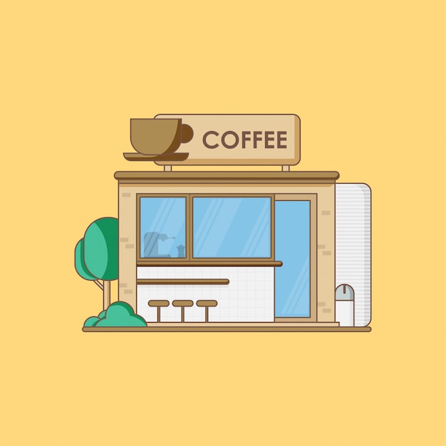 Ilustración de un edificio plano