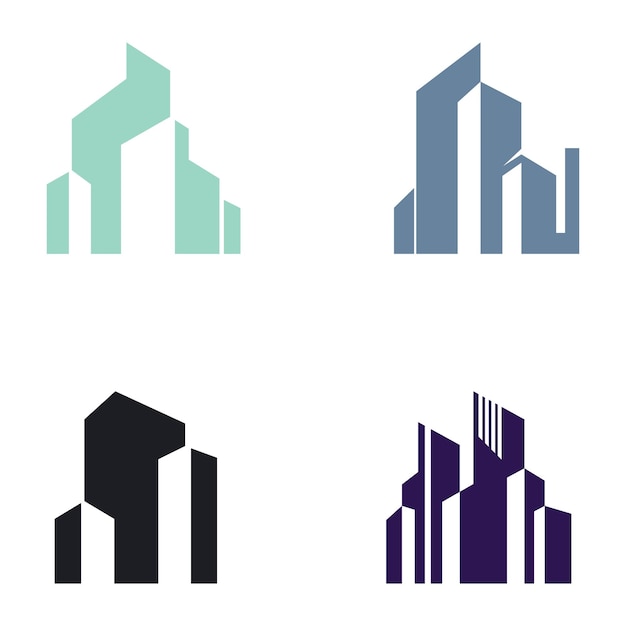 Ilustración de edificios y ciudades Escena de la ciudad
