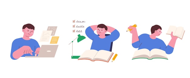 Ilustración de educación y crecimiento personal