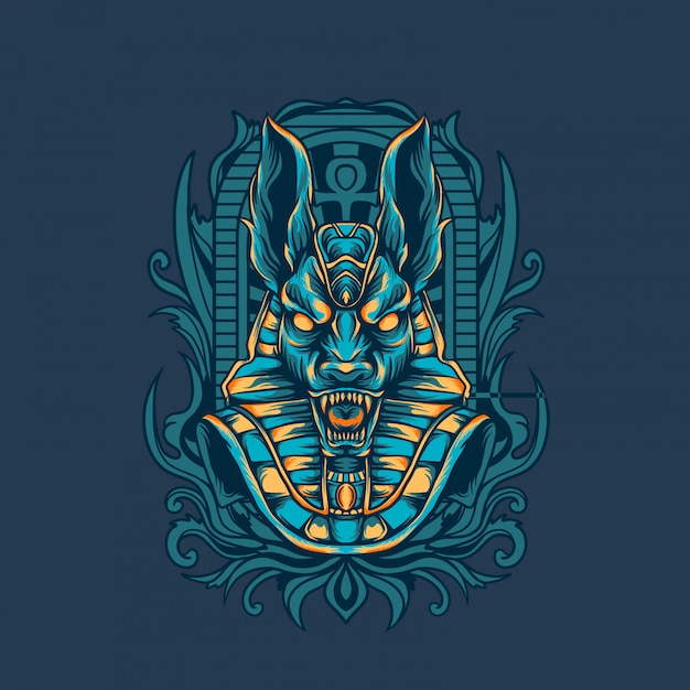 Ilustración egipcia de Anubis