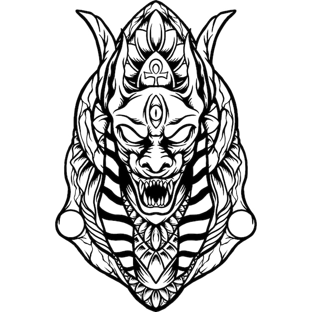 Ilustración egipcia de Anubis