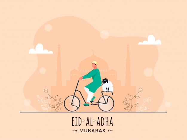 Ilustración de eid-al-adha mubarak