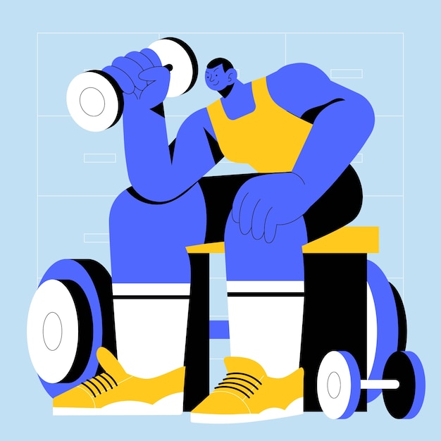 Ilustración de ejercicio físico