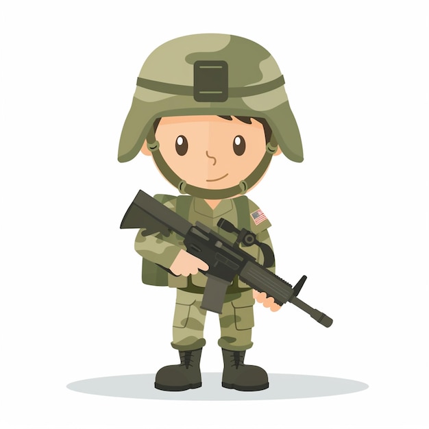 Ilustración ejército soldado diseño vectorial militar fondo guerra historia de la libertad fuerza gra