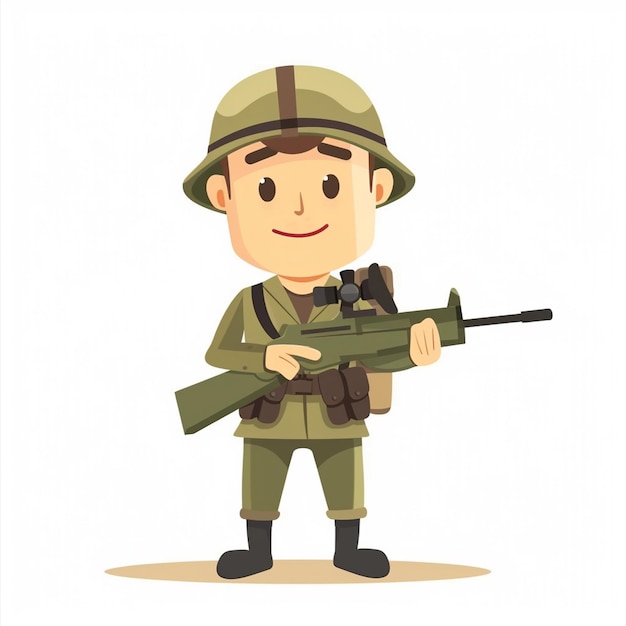 Ilustración ejército soldado diseño vectorial militar fondo guerra historia de la libertad fuerza gra