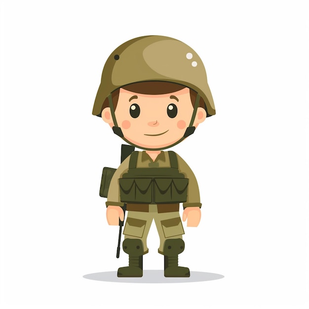 Ilustración ejército soldado diseño vectorial militar fondo guerra historia de la libertad fuerza gra