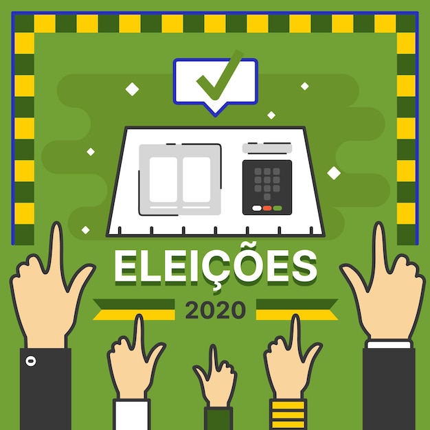 Ilustración de elecciones de brasil 2020