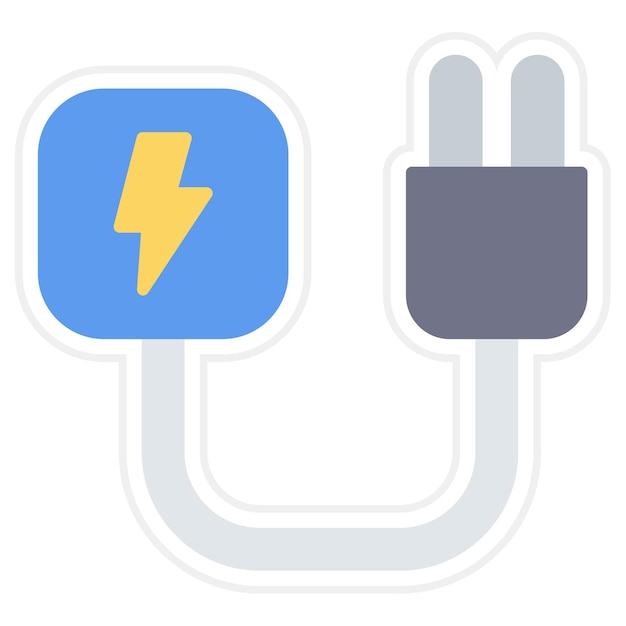 Ilustración de la electricidad plana