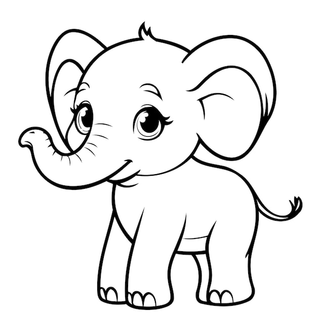 Vector ilustración de un elefante