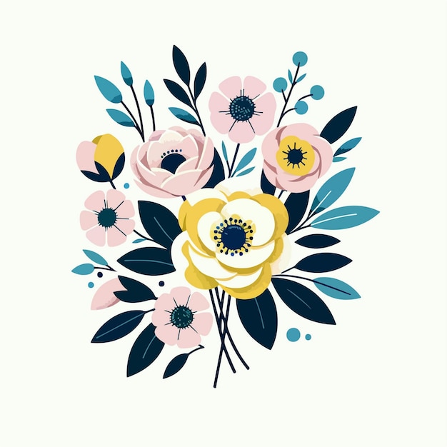 Vector ilustración de la elegancia floreciente