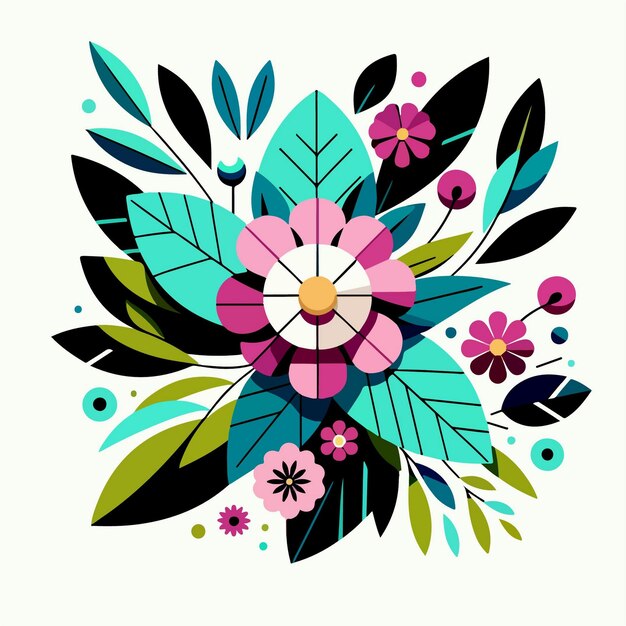 Vector ilustración de la elegancia floreciente