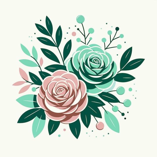 Vector ilustración de la elegancia floreciente