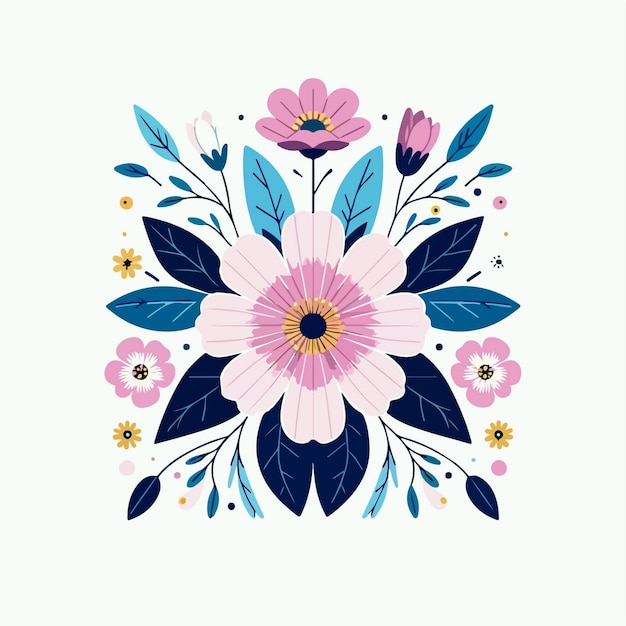 Vector ilustración de la elegancia floreciente