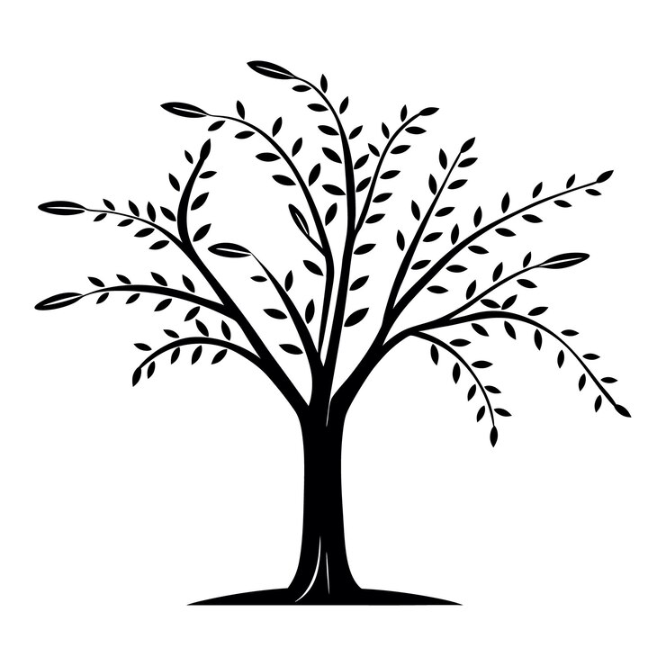 Vector ilustración elegante del árbol
