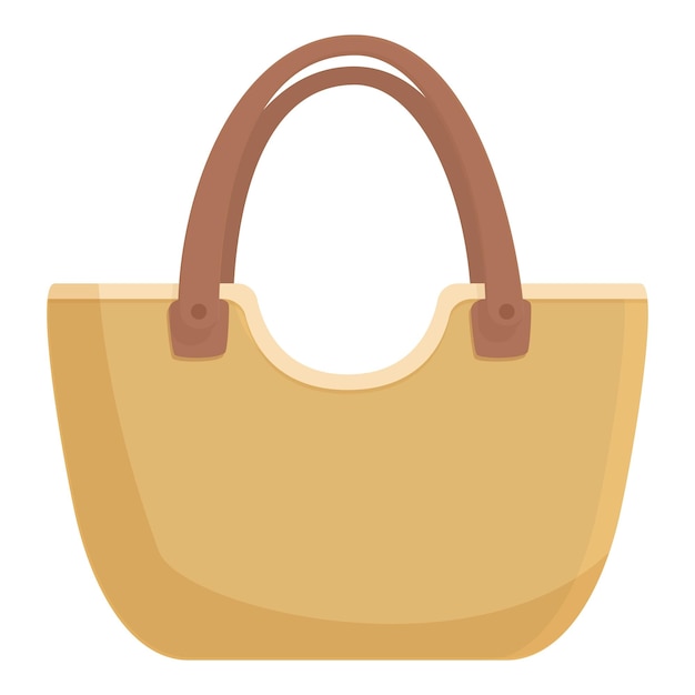 Vector ilustración elegante de una bolsa de bolso beige