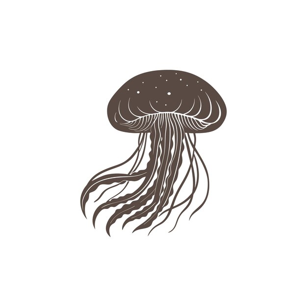 Ilustración elegante de medusas Vida oceánica Arte submarino Diseño marino