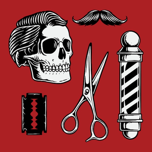 Vector ilustración del elemento barbero