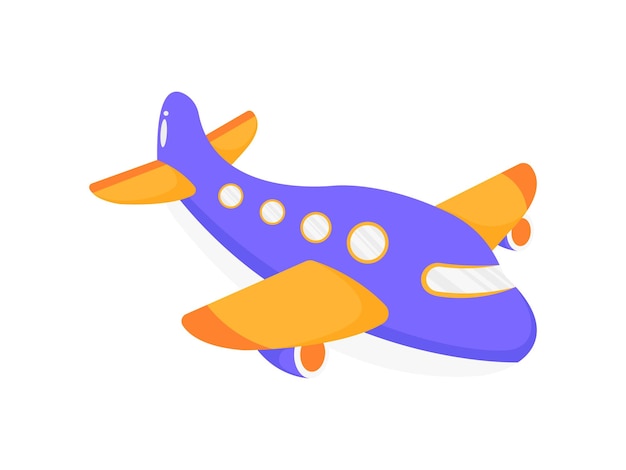 Ilustración del elemento del día de los niños del avión de juguete
