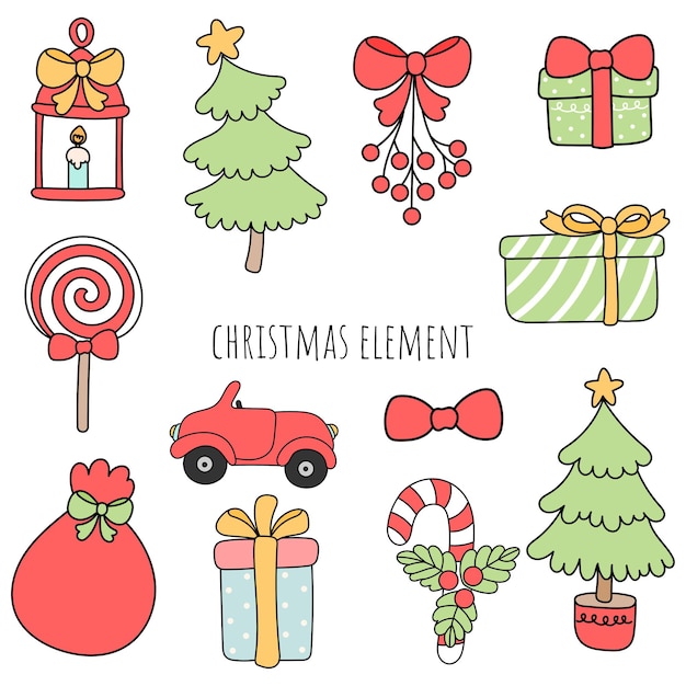 Ilustración de elemento de Navidad.