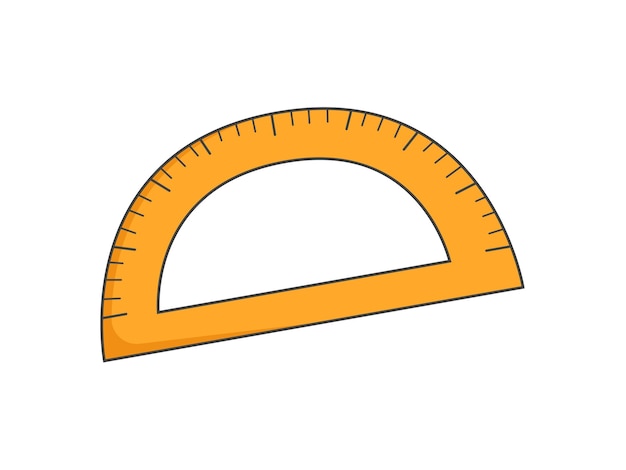 Vector ilustración del elemento de la regla del protractor