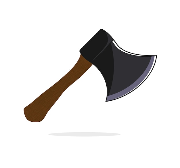 Ilustración del elemento vectorial de la hoja de hacha de madera