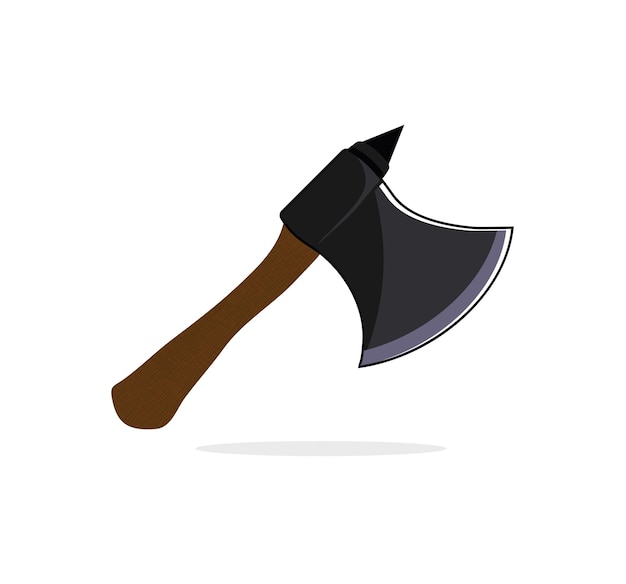 Ilustración del elemento vectorial de la hoja de hacha de madera