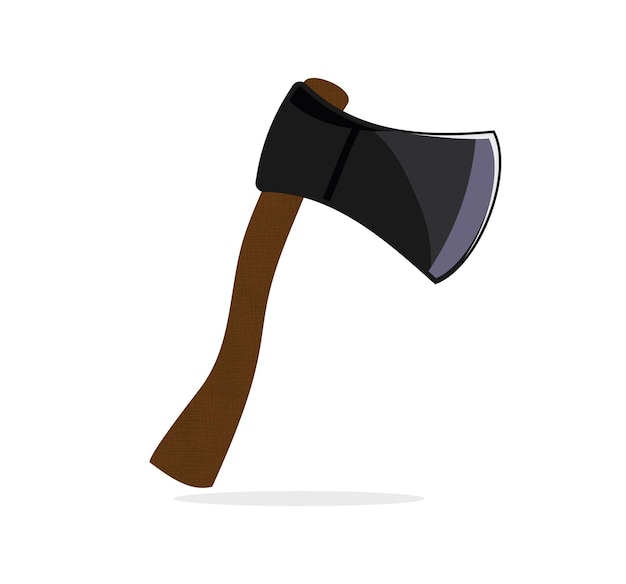 Ilustración del elemento vectorial de la hoja de hacha de madera
