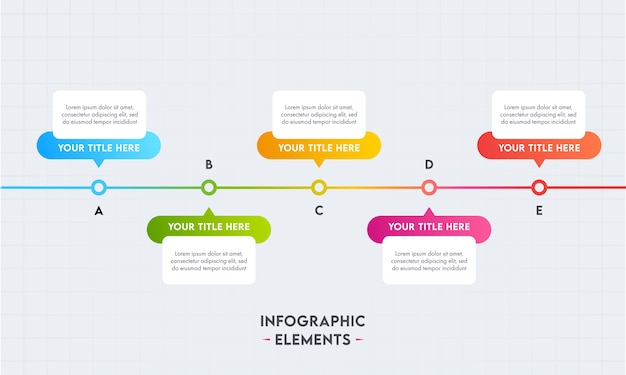 Ilustración de elementos de infografía empresarial