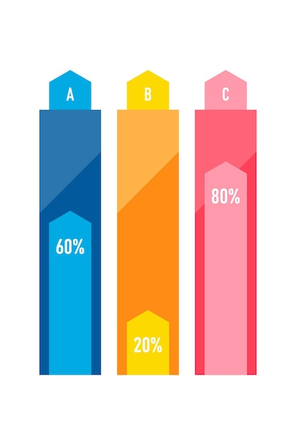 Ilustración de elementos infográficos en un estilo plano Presentación de plantillas de diseño de infografías simples planas