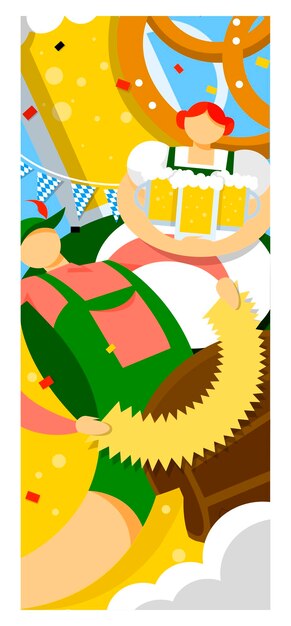 Ilustración de elementos de oktoberfest