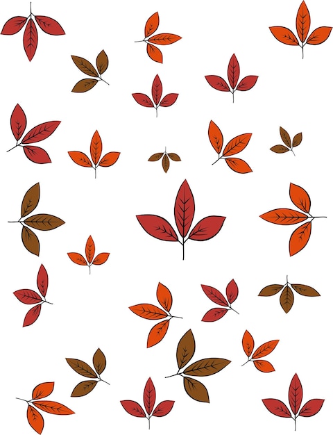 Vector ilustración de elementos de otoño dibujados a mano