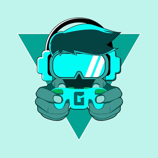 Vector ilustración del emblema gamer esport