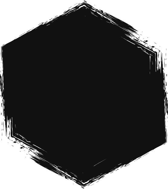 Ilustración del emblema minimalista del símbolo hexagonal de época