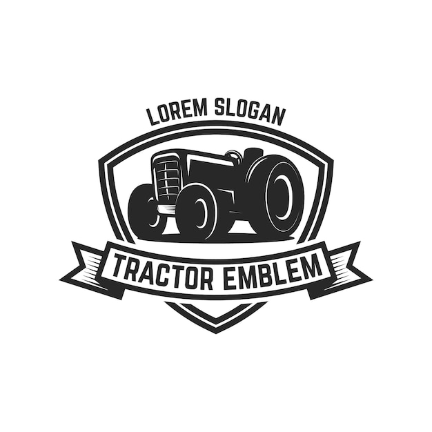 Ilustración de emblema de tractor