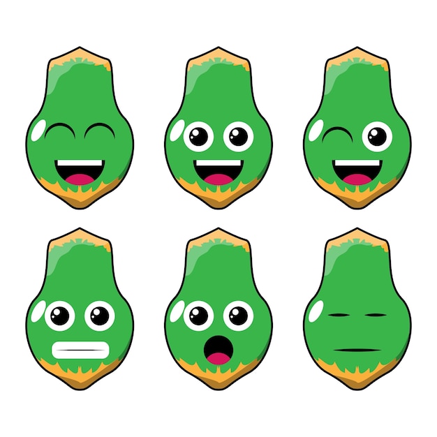 Ilustración del emoticon de la papaya